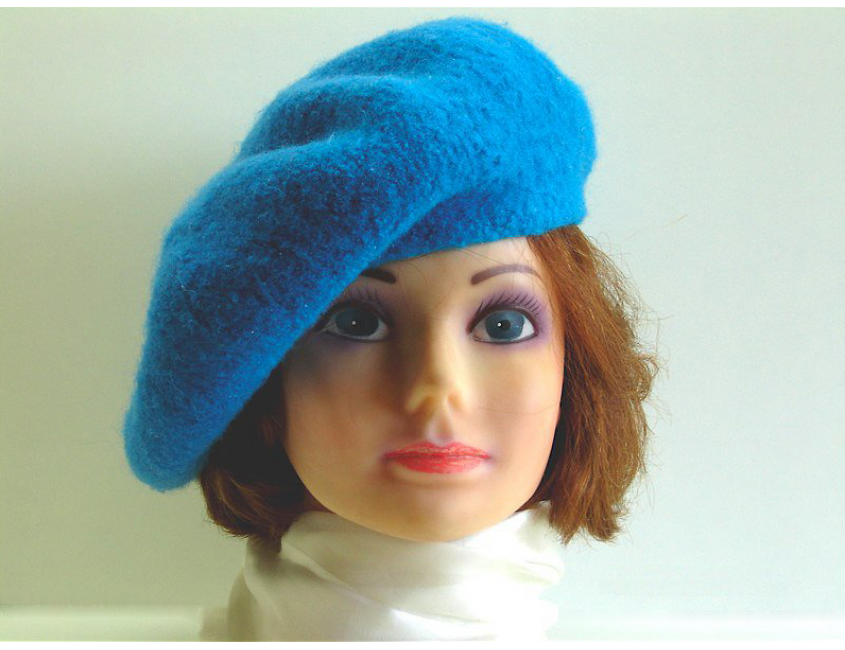 Large Aqua Beret